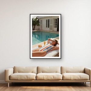 Poolside Villa Print | Retro Summer Fitness Recovery Photo (Digital Download) image 1