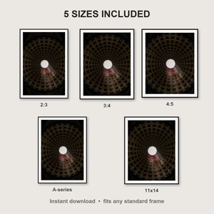 Dark Luxury Wall Art print size chart - 5 ratios included: 2:3, 3:4, 4:5, 11x14, ISO A