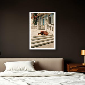 Home Gym Wall Art art print framed in a dark luxury bedroom