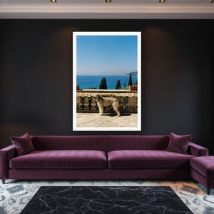 Afghan Hound Wall Art art print framed in a luxury living room