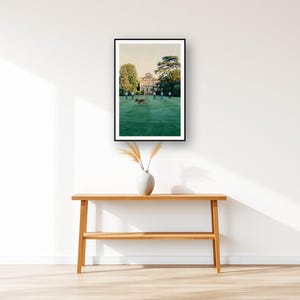 Dutch Shepherd Wall Art art print displayed above an entry console table