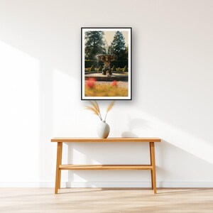 Cavalier Spaniel Wall Art art print displayed above an entry console table