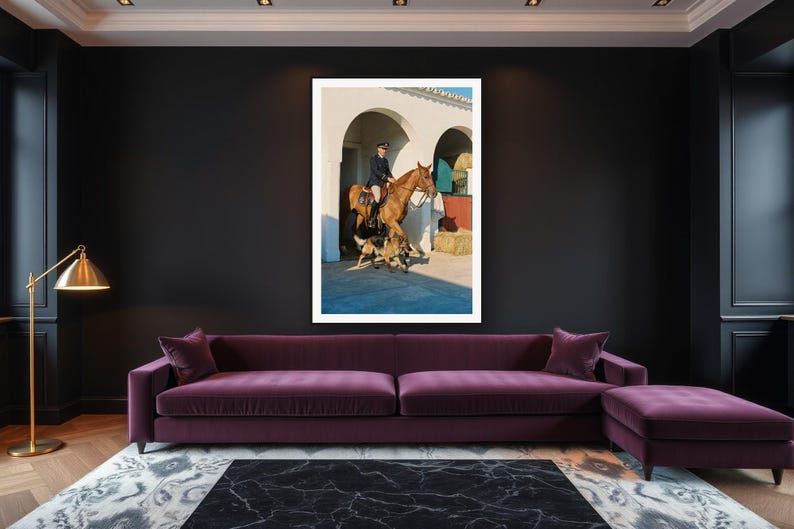Dutch Shepherd Wall Art art print framed in a luxury living room