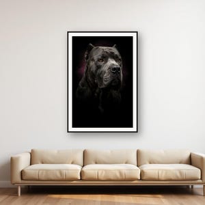 Cane Corso Portrait | Brass Light Dog Art (Digital Download) image 1