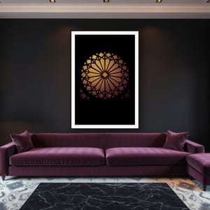 Dark Luxury Wall Art art print framed in a luxury living room