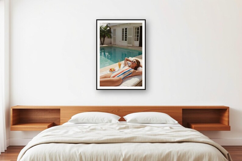 Poolside Villa Print | Retro Summer Fitness Recovery Photo (Digital Download) image 2