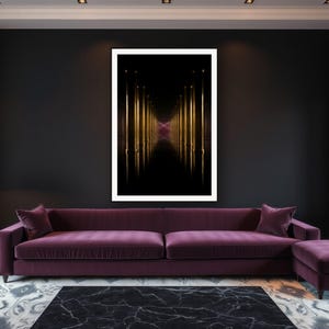 Dark Luxury Wall Art art print framed in a luxury living room