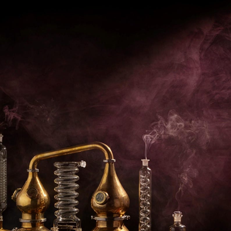 Brass Alembic Still Print | Black Gold Apothecary Wall Art (Digital Download) image 4