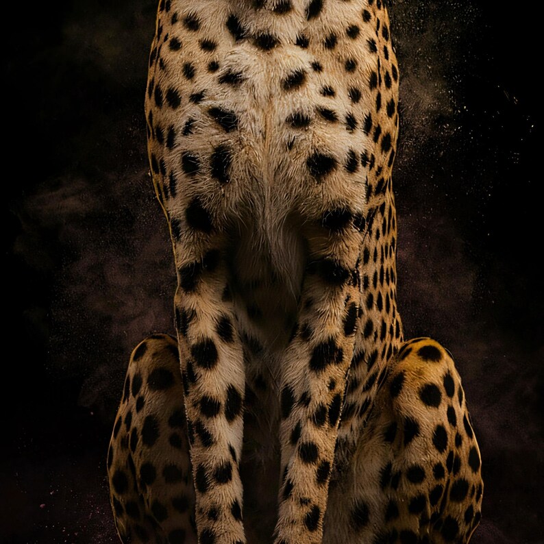 Close-up detail of Cheetah Wall Art art print