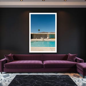 Standard Poodle Wall Art art print framed in a luxury living room