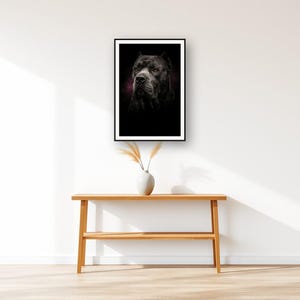 Cane Corso Wall Art II art print displayed above an entry console table