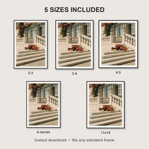 Home Gym Wall Art print size chart - 5 ratios included: 2:3, 3:4, 4:5, 11x14, ISO A