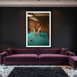 Wire Fox Terrier Wall Art art print framed in a luxury living room