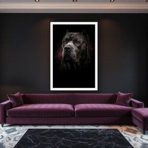 Cane Corso Wall Art II art print framed in a luxury living room