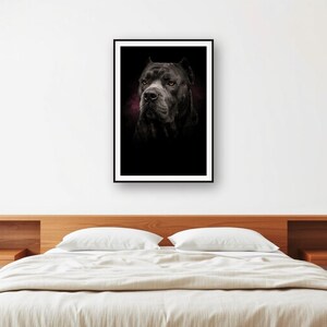 Cane Corso Portrait | Brass Light Dog Art (Digital Download) image 2