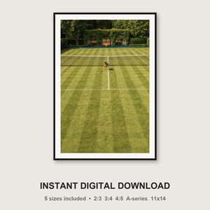 Boxer Dog Tennis Court Print | Vintage Estate Photography | Preppy Home Decor (Digital Download) image 3