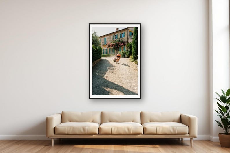 Sled Push Wall Art | Vintage Villa Drive Print | Retro Strength Conditioning Photo (Digital Download) image 1