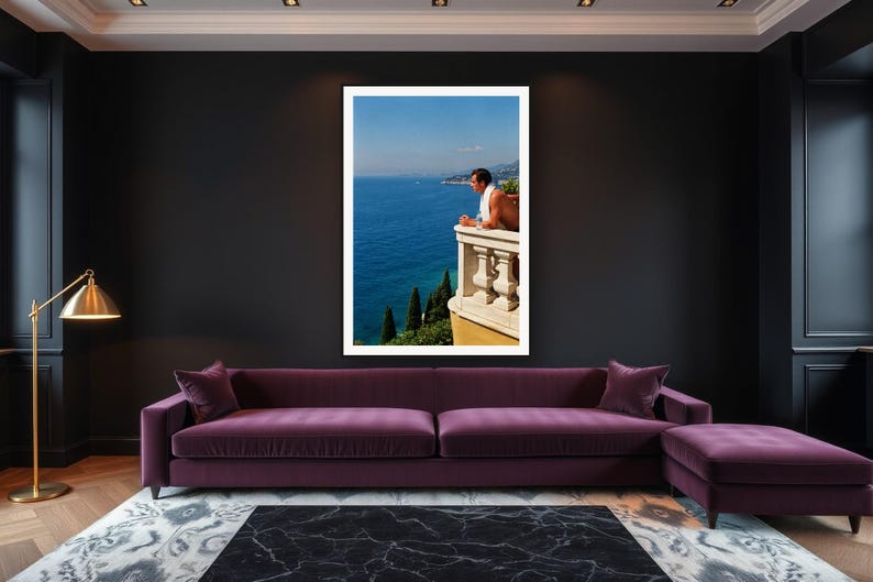 Athlete Wall Art art print framed in a luxury living room