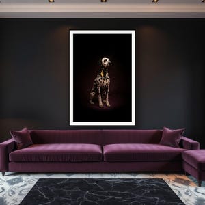Dalmatian Wall Art art print framed in a luxury living room