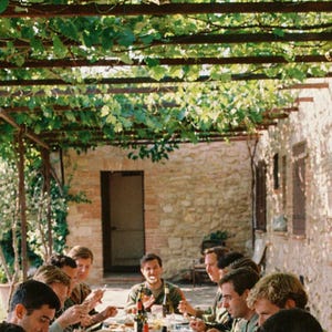 Vintage Soldiers Long Lunch Print | K9 Vineyard Photo, Mediterranean Decor (Digital Download) image 4