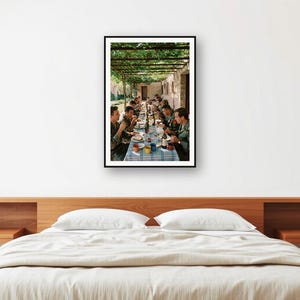 Vintage Soldiers Long Lunch Print | K9 Vineyard Photo, Mediterranean Decor (Digital Download) image 2