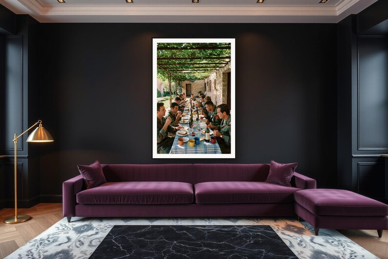 Military Wall Art art print framed in a luxury living room