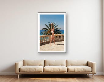 Vintage Villa Terrace Print | Retro Strength Training Photo, Home Gym Decor (Digital Download)