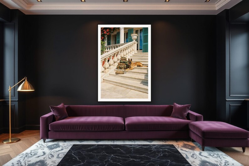 Belgian Malinois Wall Art art print framed in a luxury living room
