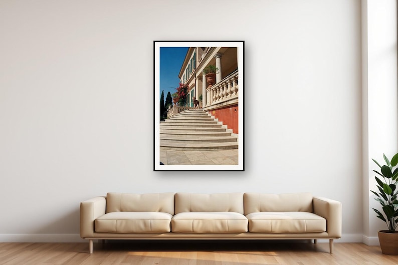 Weimaranertrapptryck | Vintage Villa hundfotografi (digital nedladdning) bild 1
