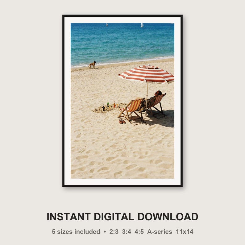 Belgian Malinois Beach Print | Vintage Seaside Dog Photo (Digital Download) image 3