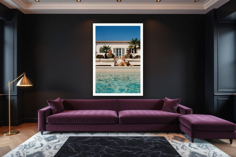Military Dog Wall Art art print framed in a luxury living room