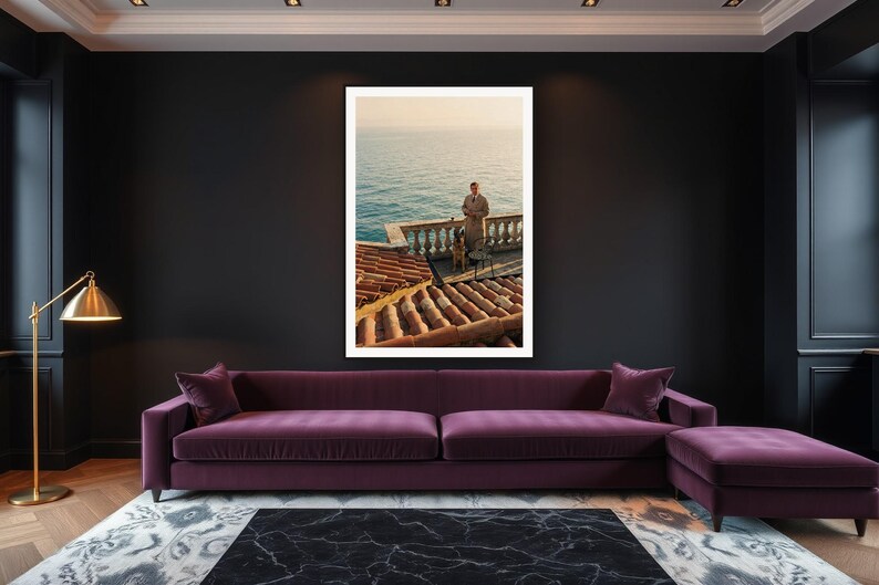 German Shepherd Wall Art art print framed in a luxury living room