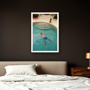 Military Dog Wall Art art print framed in a dark luxury bedroom