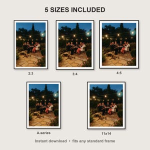 Military Dog Wall Art print size chart - 5 ratios included: 2:3, 3:4, 4:5, 11x14, ISO A