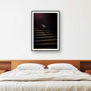 Wandbild „Schwarzer Panther“ | Panther auf Messingtreppe (Digitaler Download) Bild 2