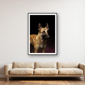 Belgian Malinois Print | Brass Gold Dog Decor (Digital Download) image 1