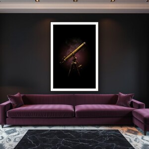 Celestial Wall Art art print framed in a luxury living room