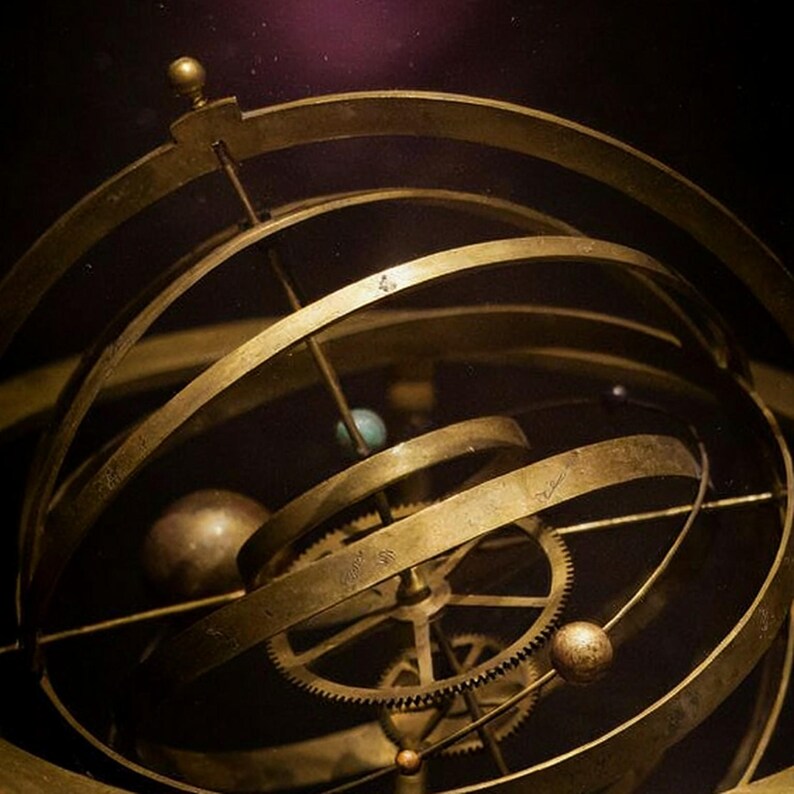 Lámina de planetario de latón / Decoración antigua de astronomía celestial (descarga digital) imagen 4