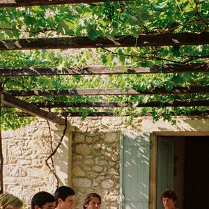 Athletes Long Lunch Print | Mediterranean Villa Pergola, Retro Photo (Digital Download) image 4
