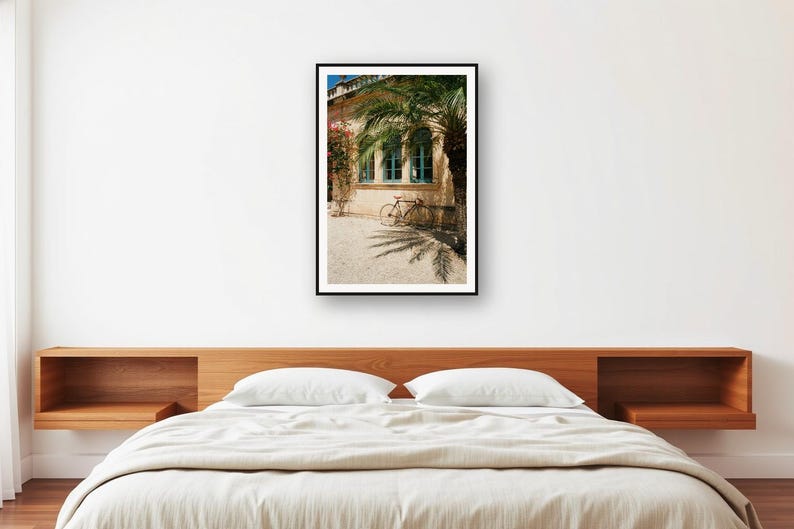 Vintage-Rennrad-Kunstdruck | Wandbild im mediterranen Stil (Digitaler Download) Bild 2