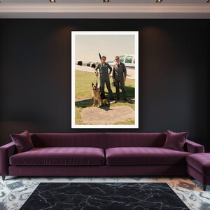German Shepherd Wall Art art print framed in a luxury living room