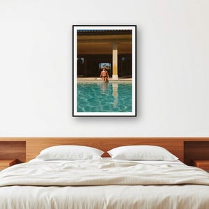 Vintage Villa Swimmer Print | Retro Poolside Athlete Wall Art (Digital Download) image 2