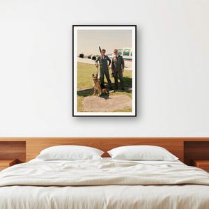 German Shepherd Pilot Airfield Print | Vintage Military Aviation Photo (Digital Download) image 2