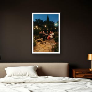 Military Dog Wall Art art print framed in a dark luxury bedroom