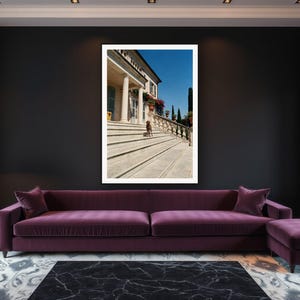 Weimaraner Wall Art art print framed in a luxury living room