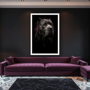 Cane Corso Wall Art art print framed in a luxury living room