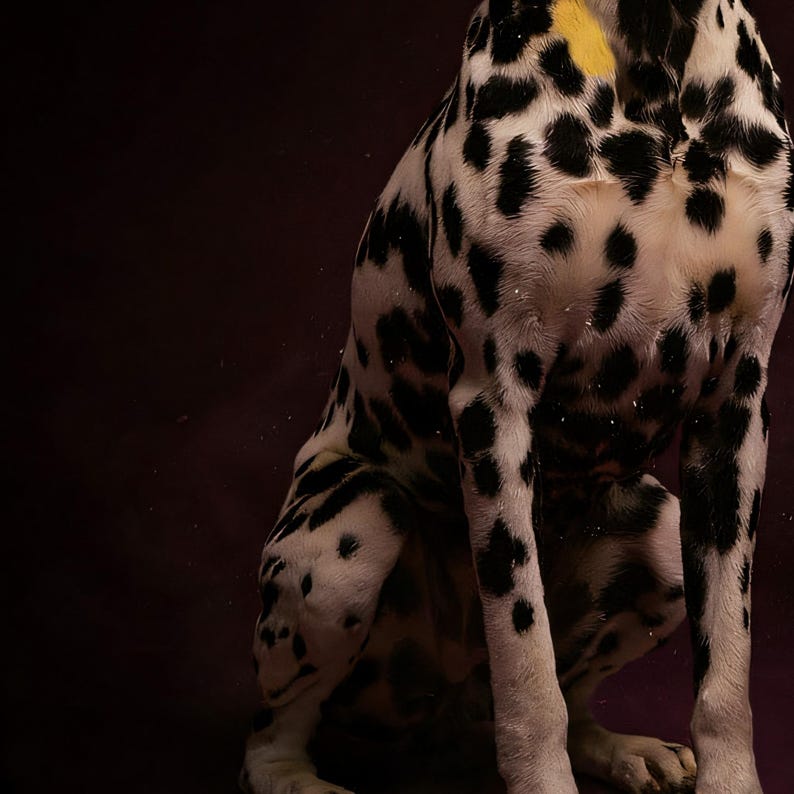 Close-up detail of Dalmatian Wall Art art print