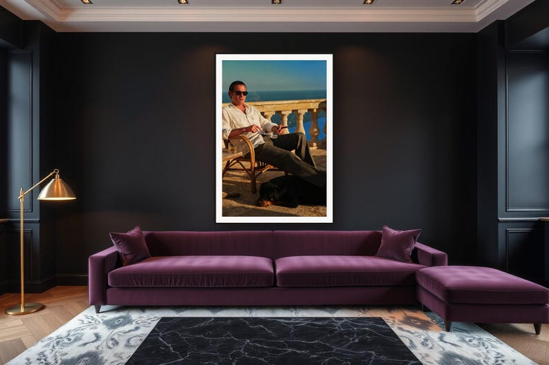 Rottweiler Wall Art art print framed in a luxury living room