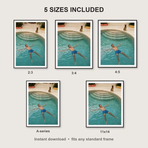 Military Dog Wall Art print size chart - 5 ratios included: 2:3, 3:4, 4:5, 11x14, ISO A