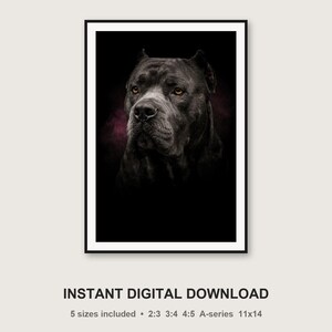 Cane Corso Portrait | Brass Light Dog Art (Digital Download) image 3